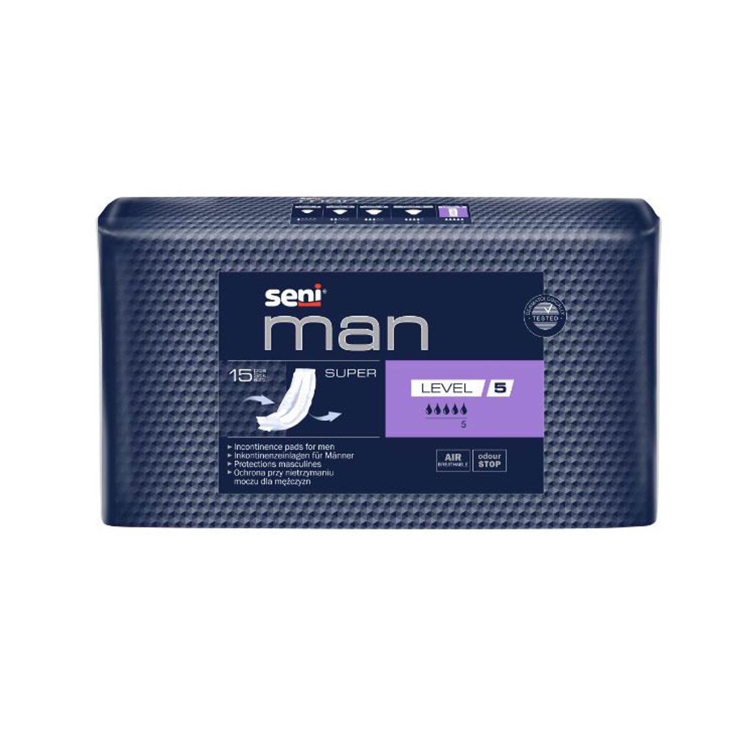 Absorbante urologice barbati Seni Man Super, Level 5, 15 buc fotografia produsului
