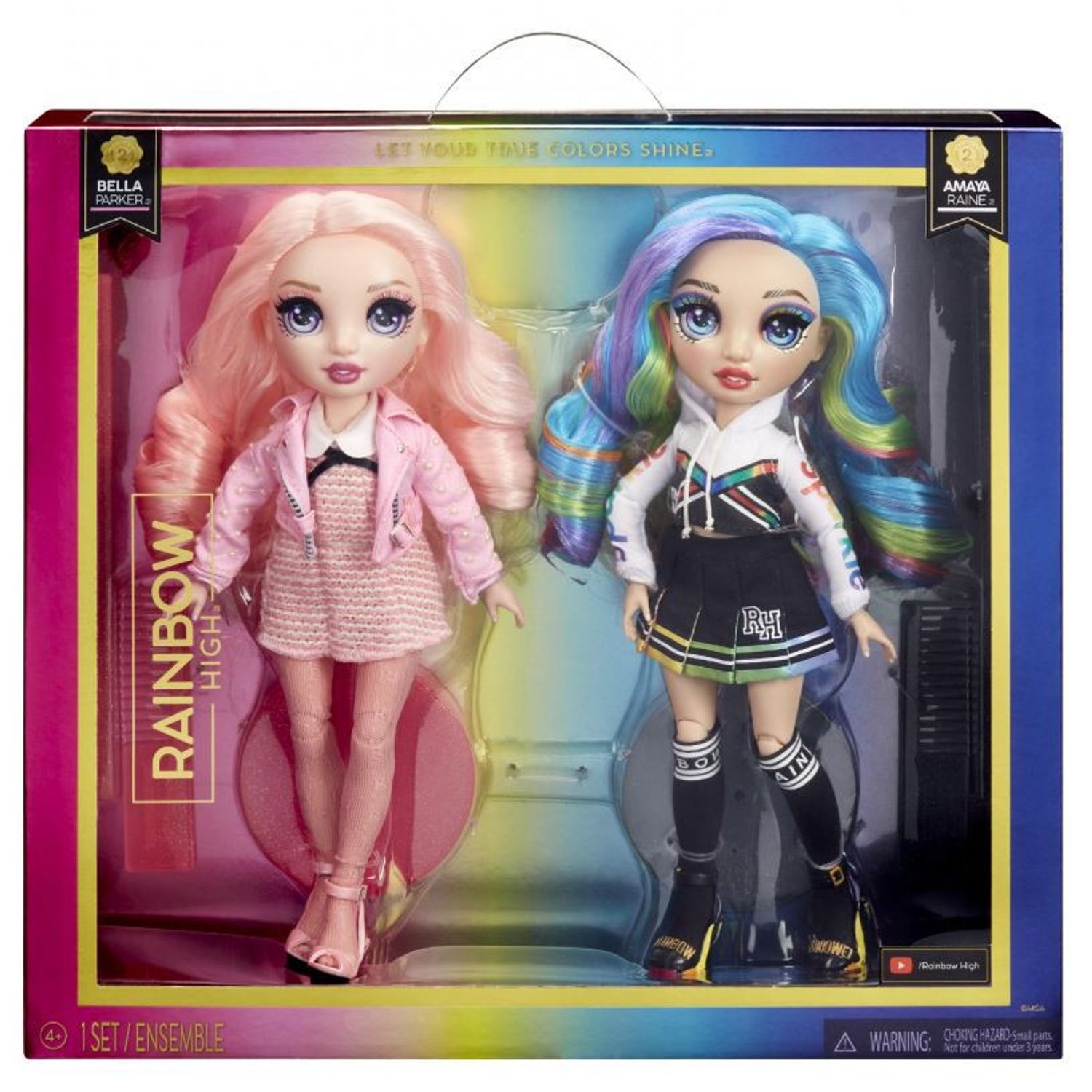 Set 2 papusi Rainbow High - Bella & Amaya, 30 cm, Multicolor fotografia produsului