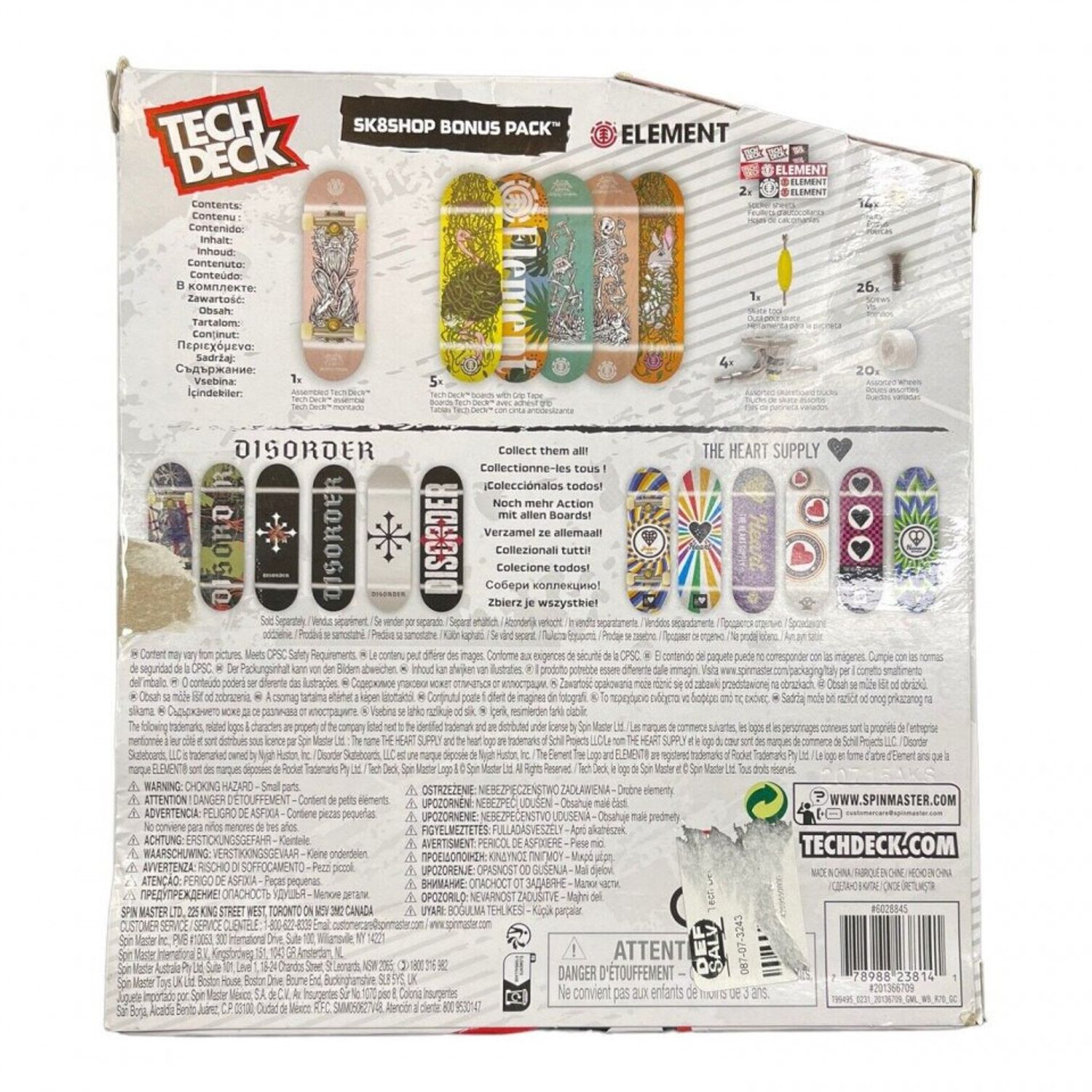 Set 6 mini placi skateboard, Tech Deck, Bonus Pack, Element fotografia produsului View 3 L