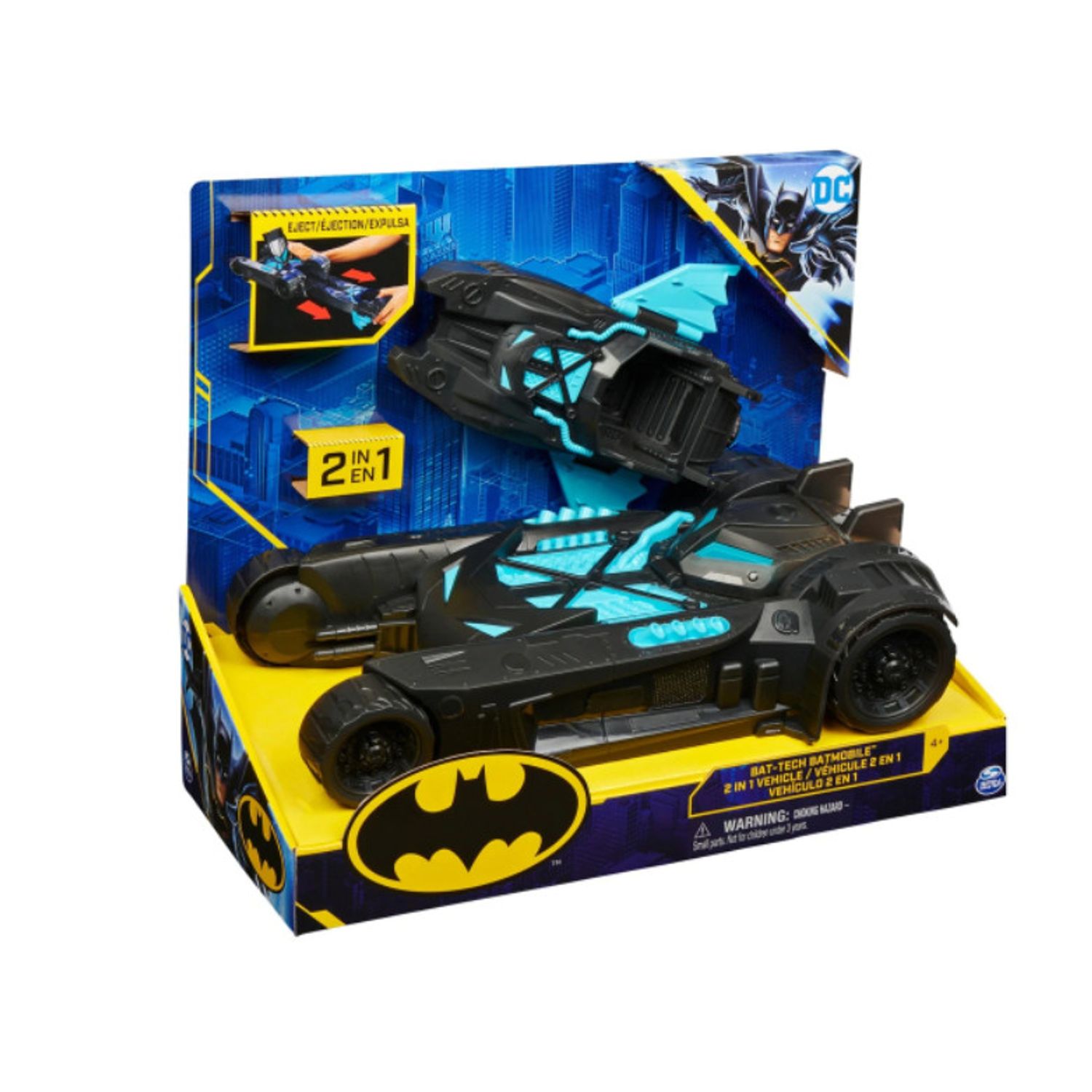 Set de joaca Batman 2 in 1 - Batmobil si Batboat, Albastru fotografia produsului View 2 L