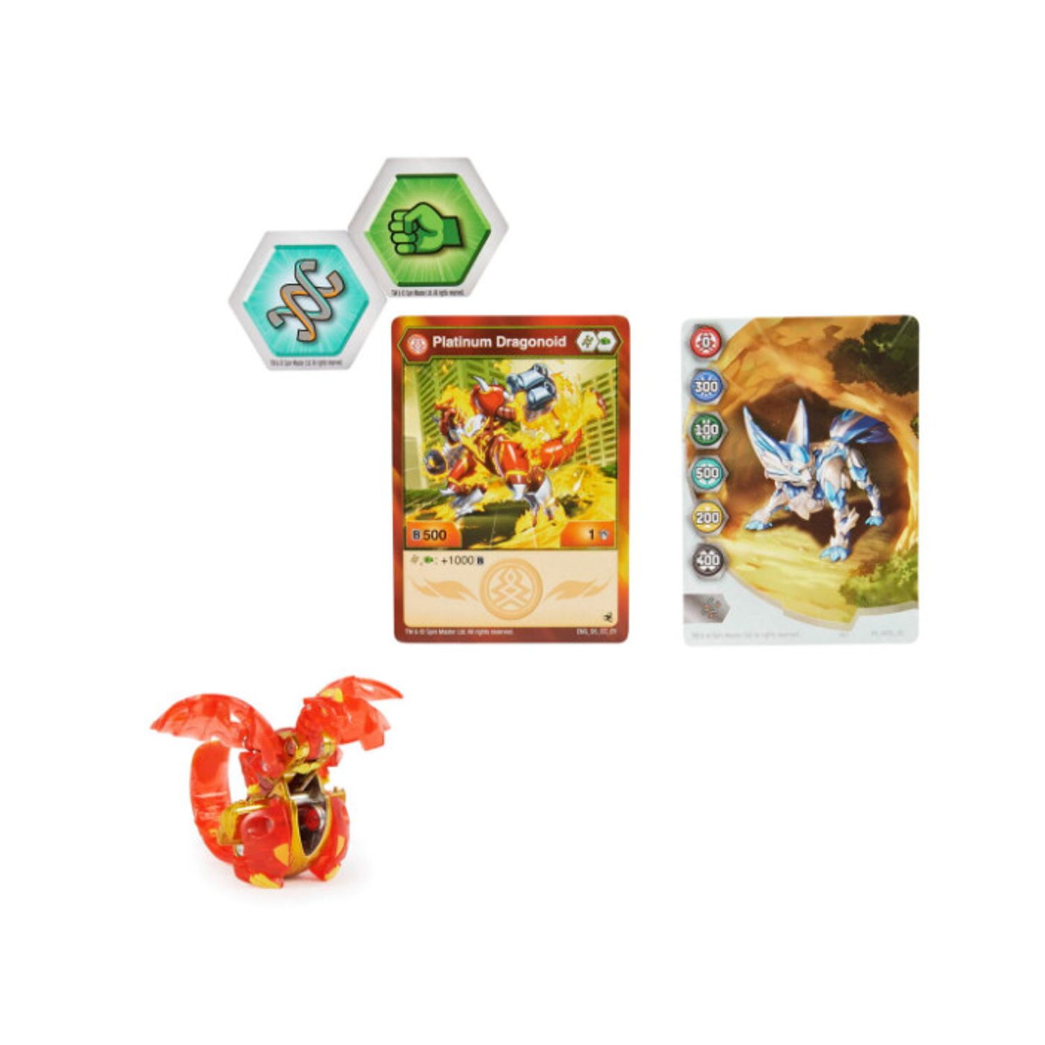 Figurina Metalica Bakugan Evolutions, Dragonoid, 6cm, Rosu fotografia produsului View 3 L