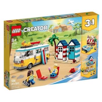 LEGO Creator 31138 - La Plaja Cu Rulota, 556 Piese, 8 Ani+