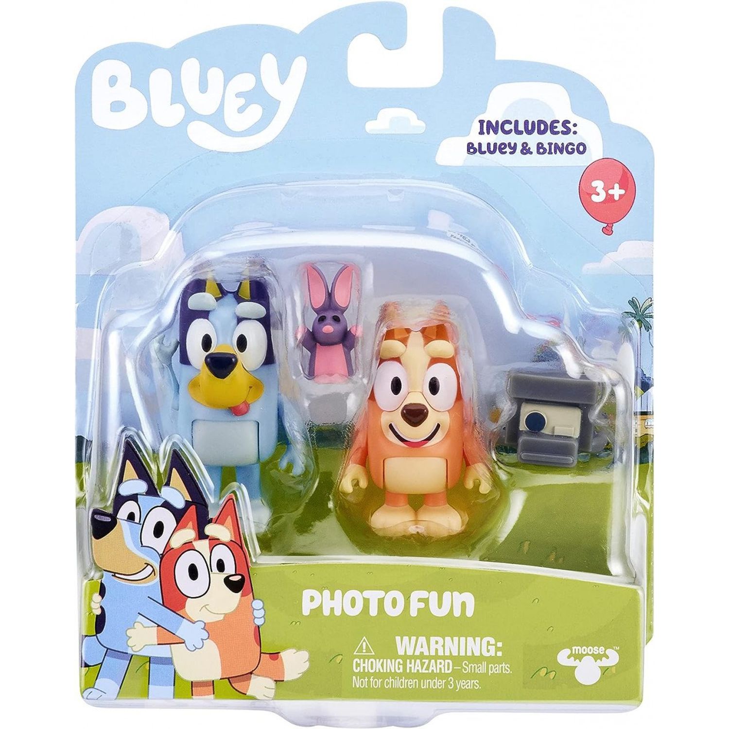 Set 2 figurine Bluey si Bingo - Photo Fun, 4 piese, 3 ani+ fotografia produsului View 3 L