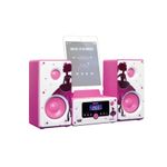 Microsistem Lenco MC-020 Princess, FM, USB, Bluetooth, Roz fotografia produsului