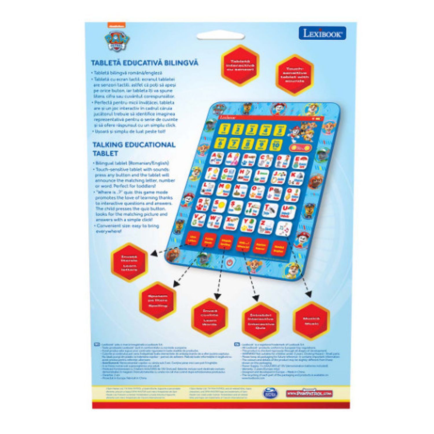 Tableta Educativa Interactiva Noriel, Lexibook Paw Patrol fotografia produsului View 5 L