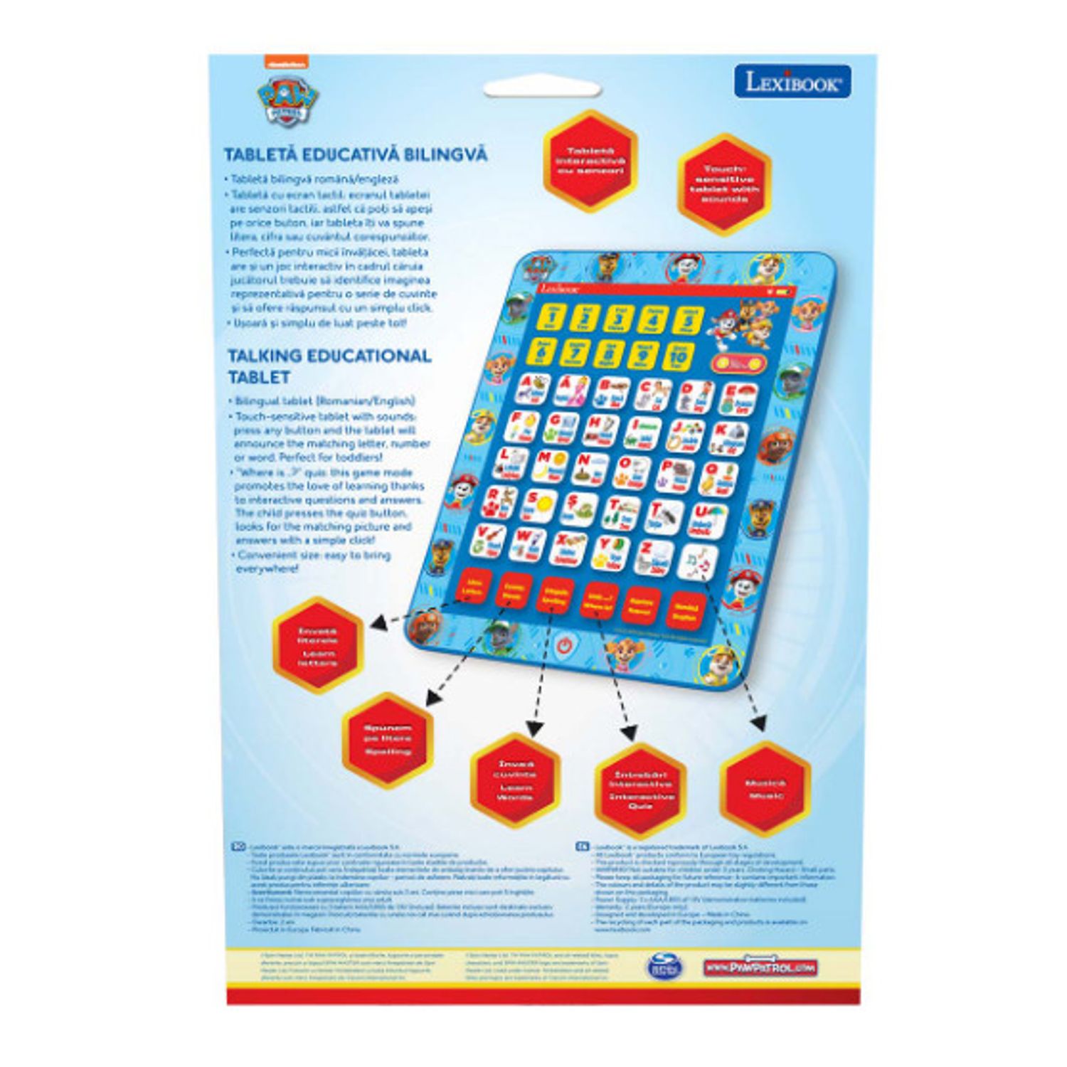 Tableta Educativa Interactiva Noriel, Lexibook Paw Patrol fotografia produsului View 3 L