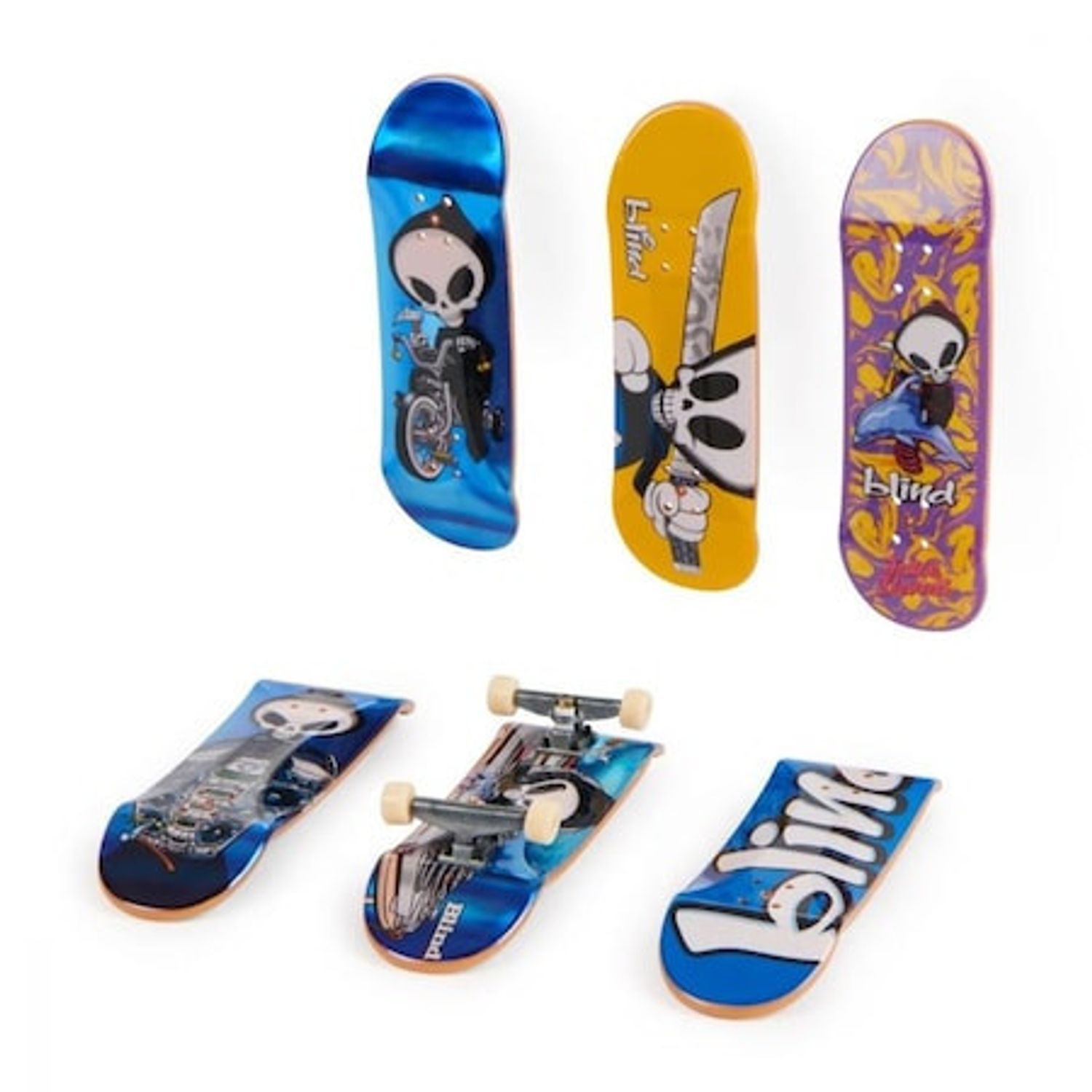 Set 6 mini placi skateboard, Tech Deck, Bonus Pack, Blind fotografia produsului View 3 L
