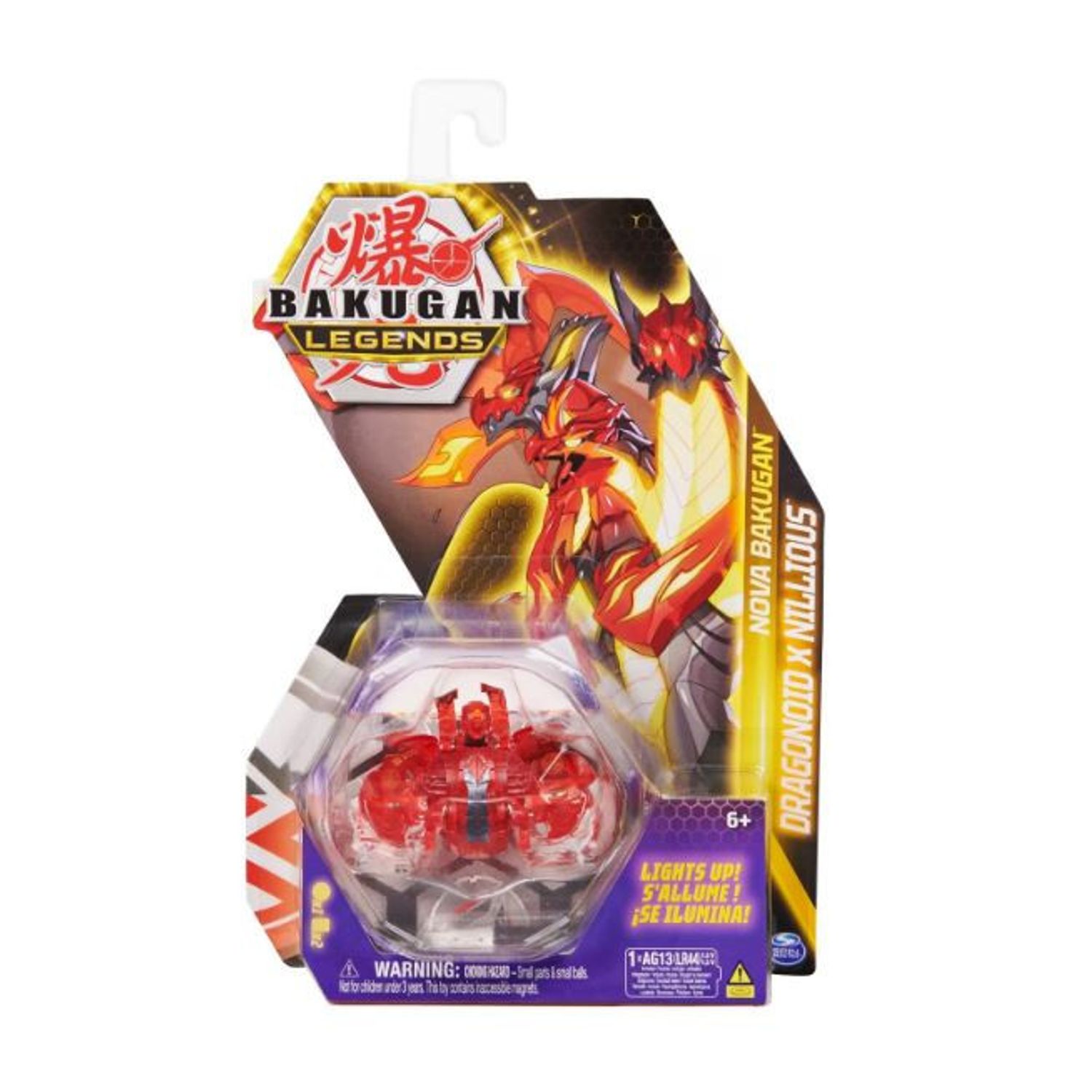 Figurina Bakugan - Legends, Nova Dragonoid Nillious, Rosu fotografia produsului