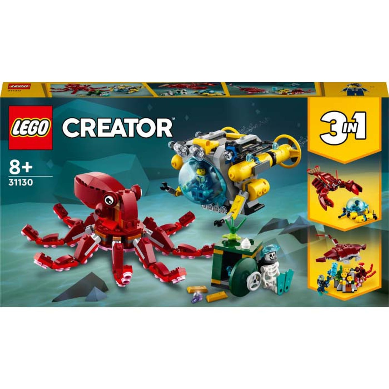 Set de constructie Creator 3 in 1, 522 piese, Multicolor fotografia produsului