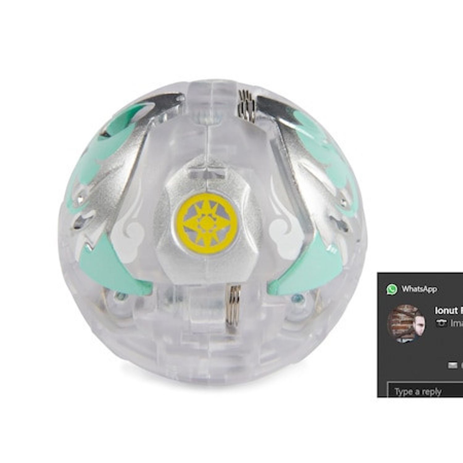 Figurina Bakugan Evolutions, Colossus, 7 cm, Transparent fotografia produsului View 2 L
