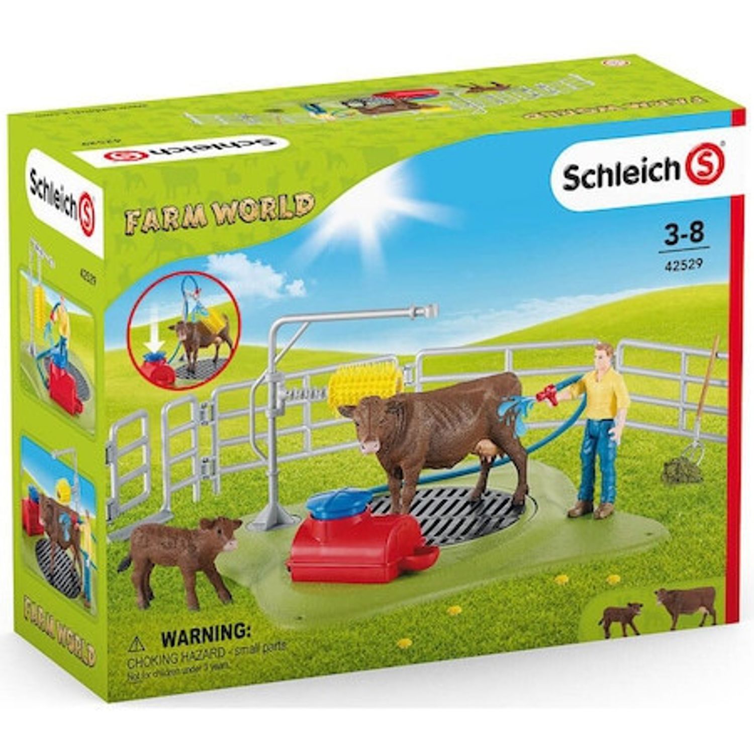 Set figurine Schleich, Farm World, Centru de spalat vaci fotografia produsului