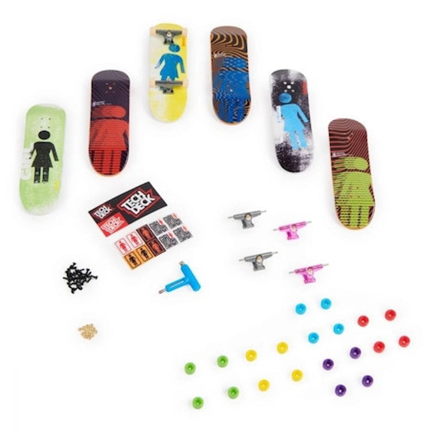 Set 6 mini placi skateboard, Tech Deck, Bonus Pack, Girl fotografia produsului View 2 L