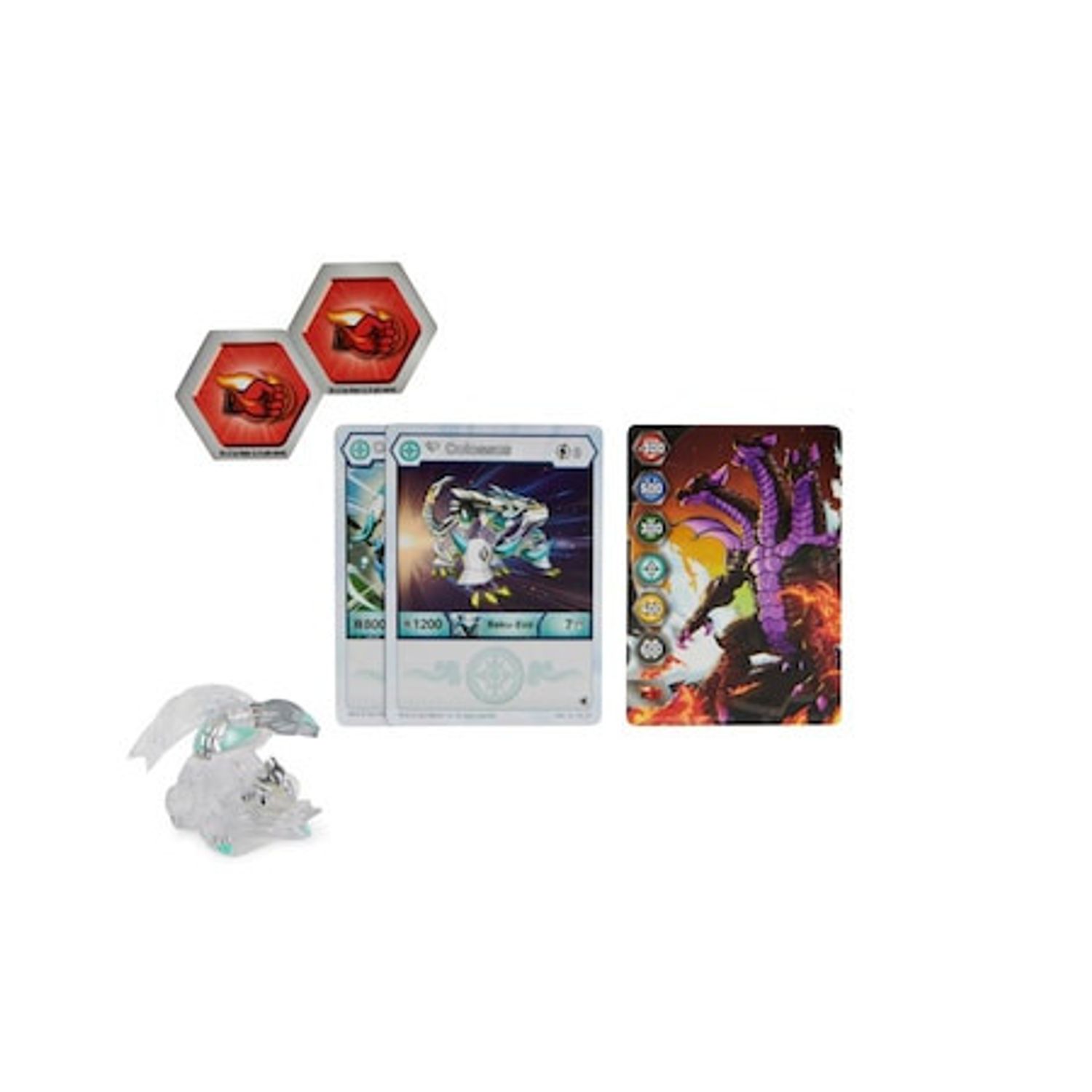 Figurina Bakugan Evolutions, Colossus, 7 cm, Transparent fotografia produsului View 3 L