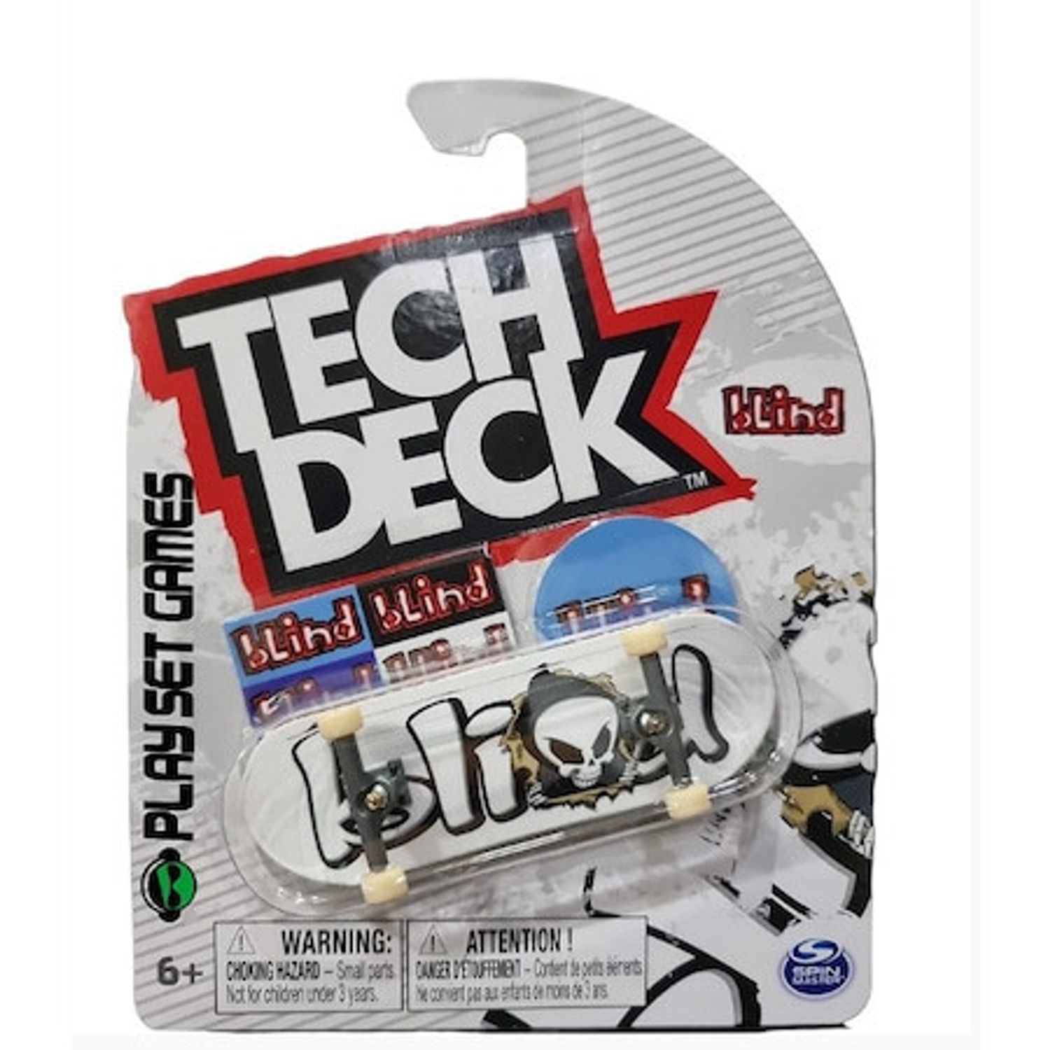 Mini placa skateboard Tech Deck, Blind, Alb-Negru, 9 cm fotografia produsului