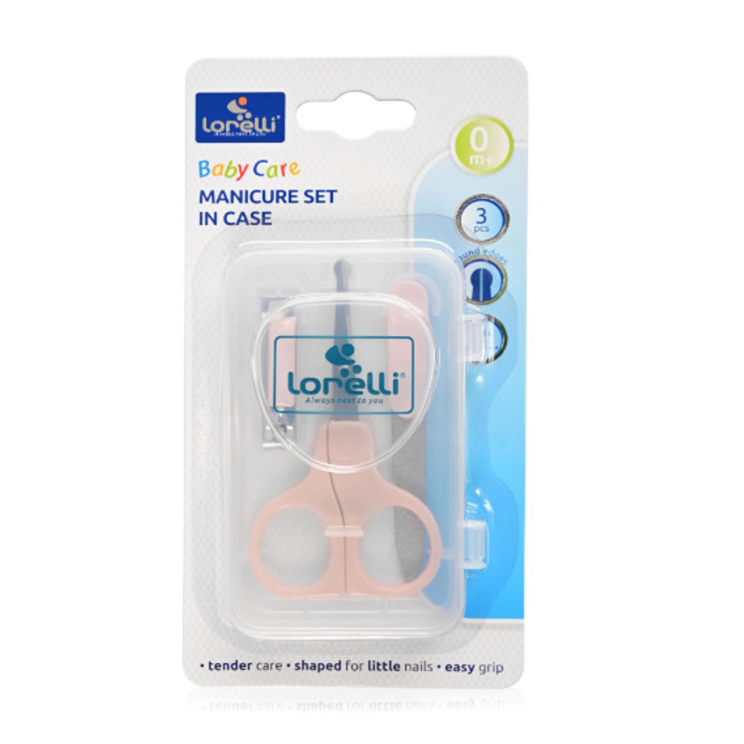 Set manichiura bebe, Lorelli, 3 piese, cu suport, Pink fotografia produsului View 3 L