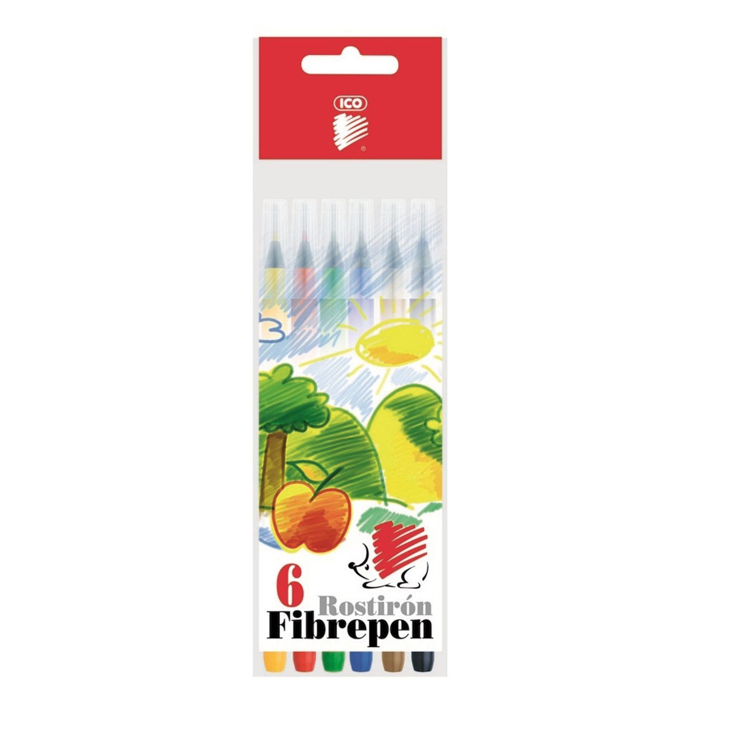 Set 6 carioci pe baza de apa Ico, 1-1.5 mm, Multicolor fotografia produsului View 2 L