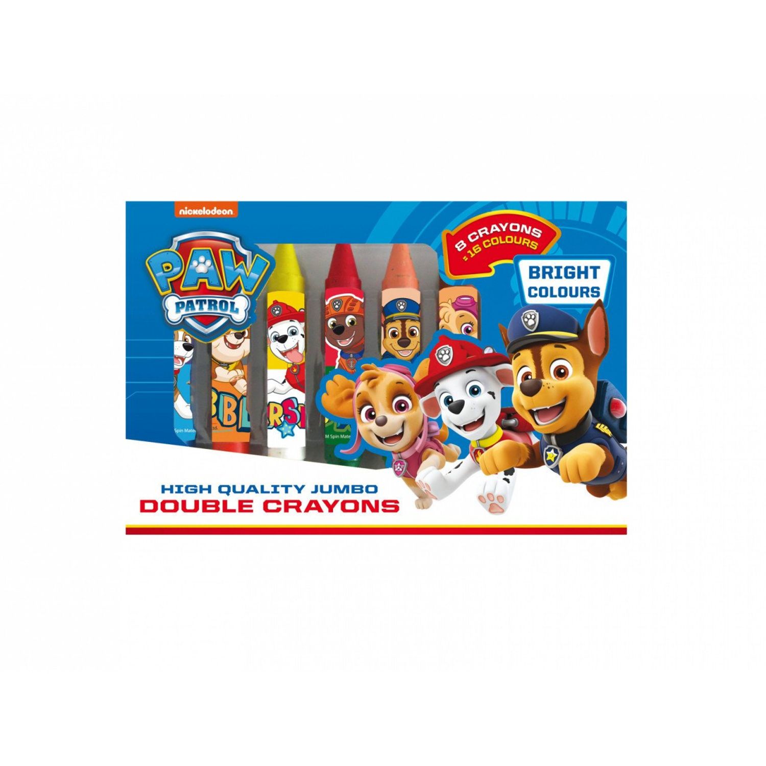 Set 8 creioane colorate cerate duble Paw Patrol, 3 ani fotografia produsului