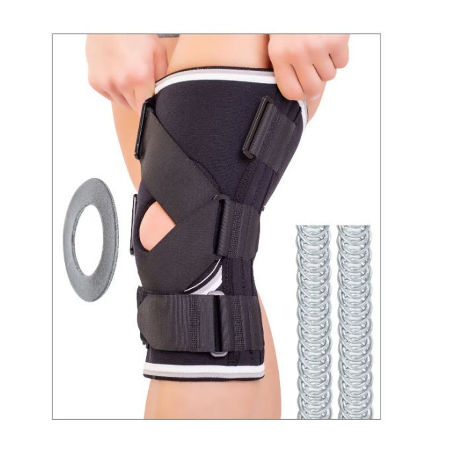 Orteza de genunchi mobila, Triamed Triacross, Negru, 2 fotografia produsului View 3 L