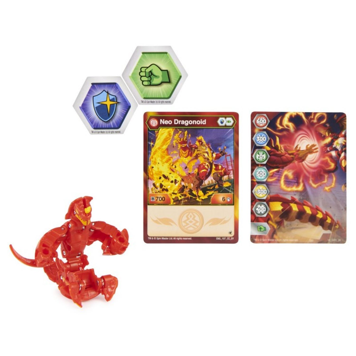 Figurina Bakugan Evolutions, Neo Dragonoid, Rosu, 6 cm fotografia produsului View 4 L