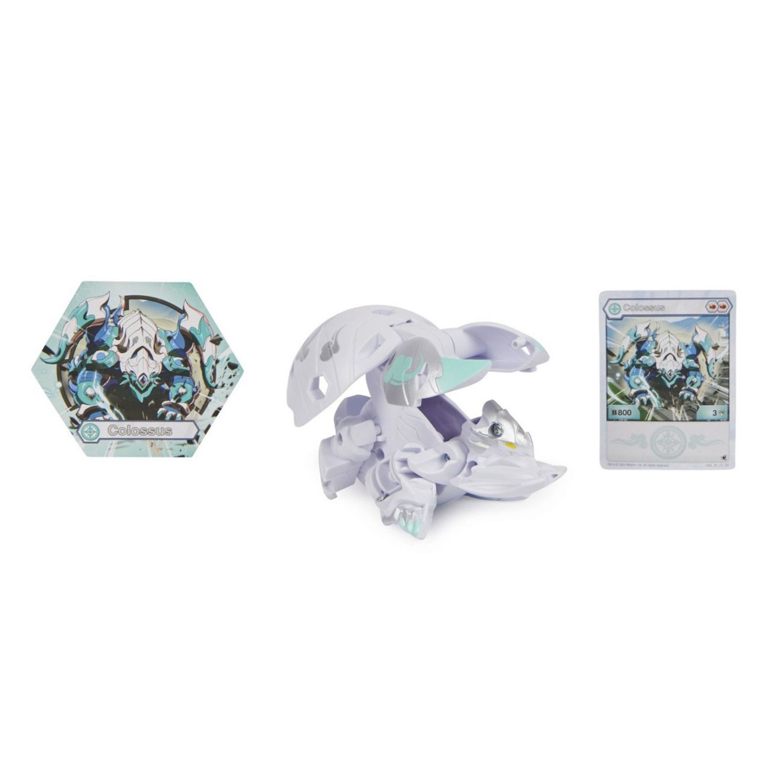 Figurina Bakugan Evolutions Deka Colossus, Alb, 10 cm fotografia produsului View 4 L