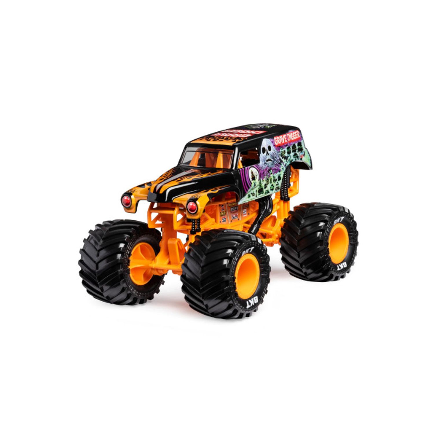 Masinuta Monster Jam - Grave Digger, portocaliu, 1:24 fotografia produsului View 4 L
