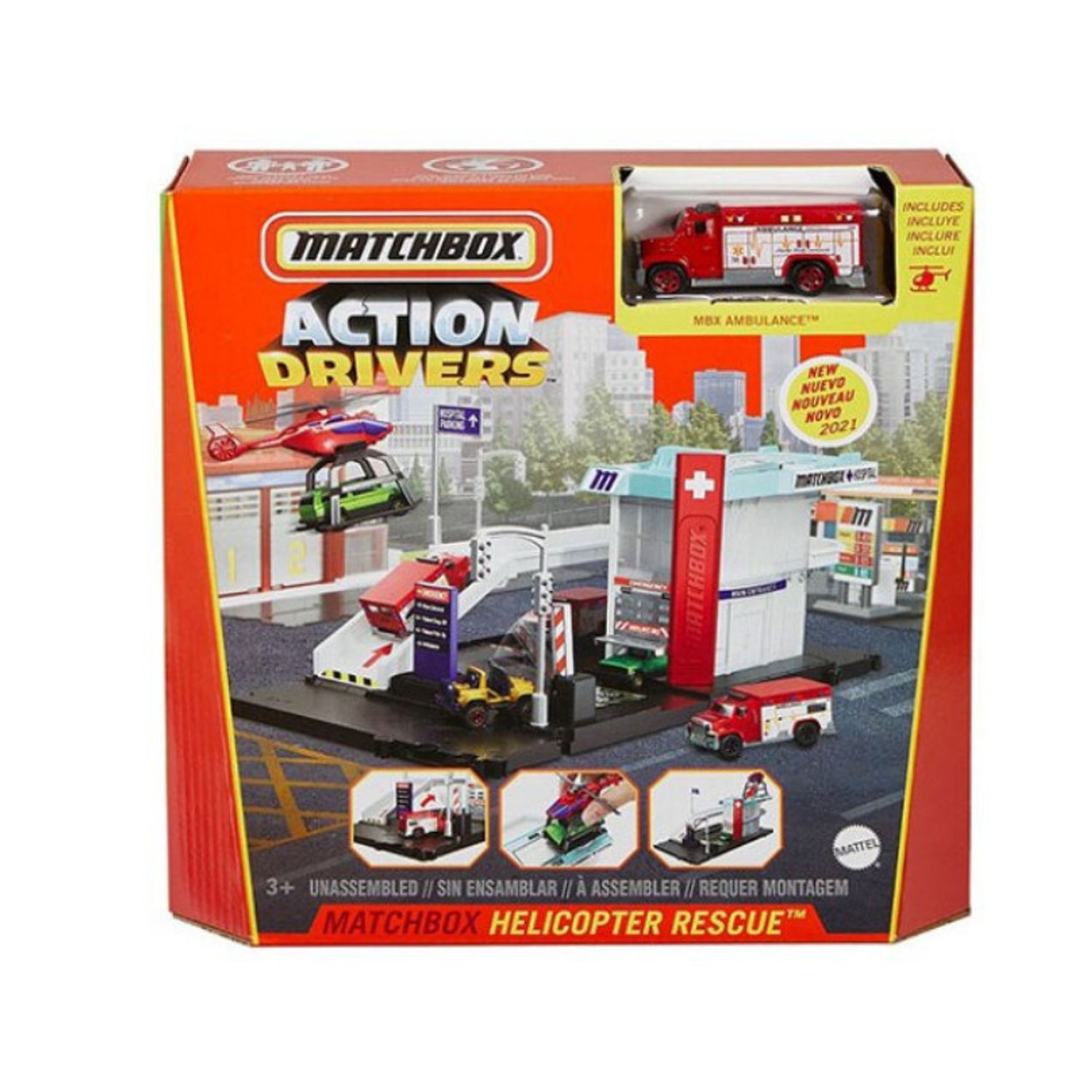 Set de joaca Matchbox, statie de salvare cu elicopter fotografia produsului
