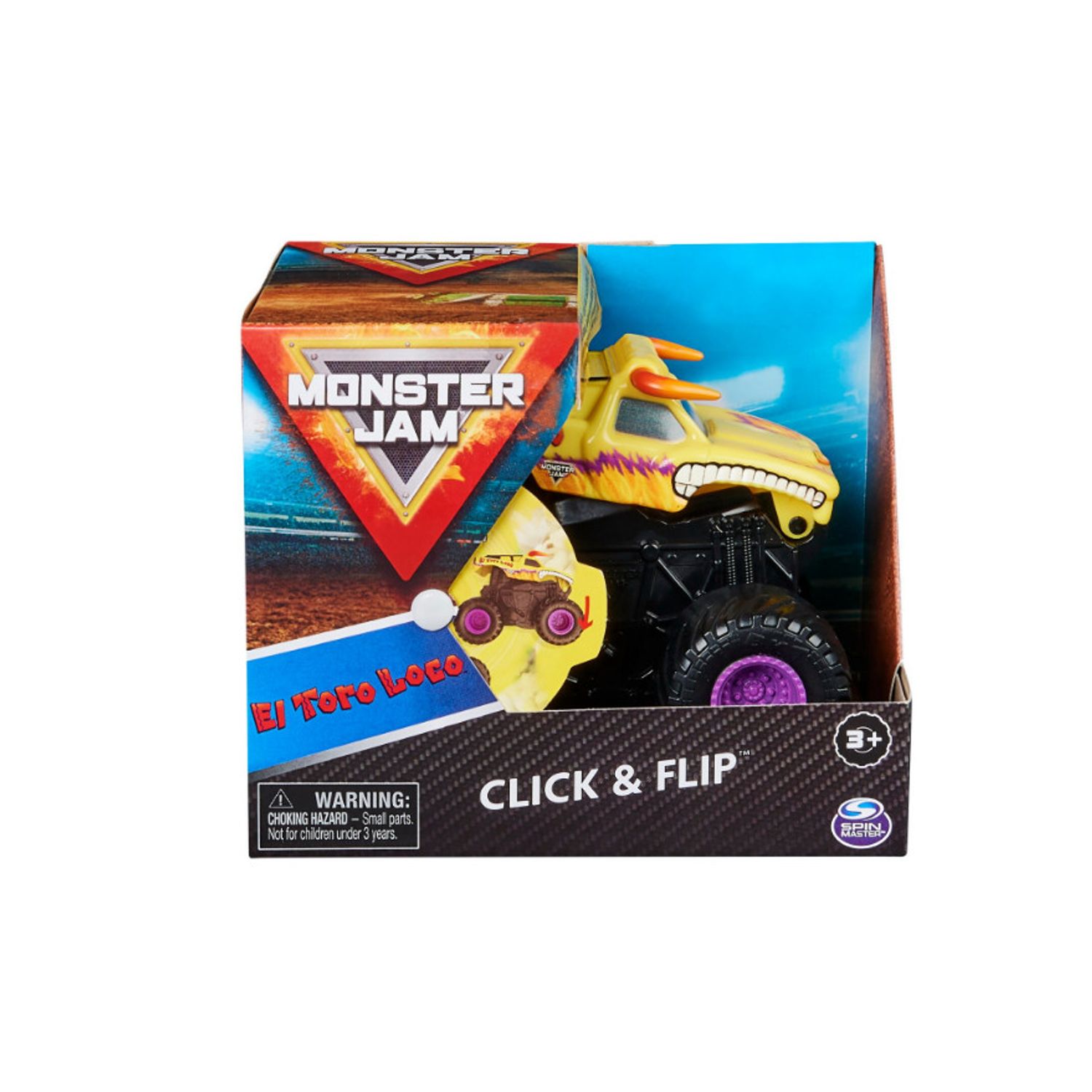 Masinuta Monster Jam Click Flip - El Toro Loco, 1:43 fotografia produsului View 5 L