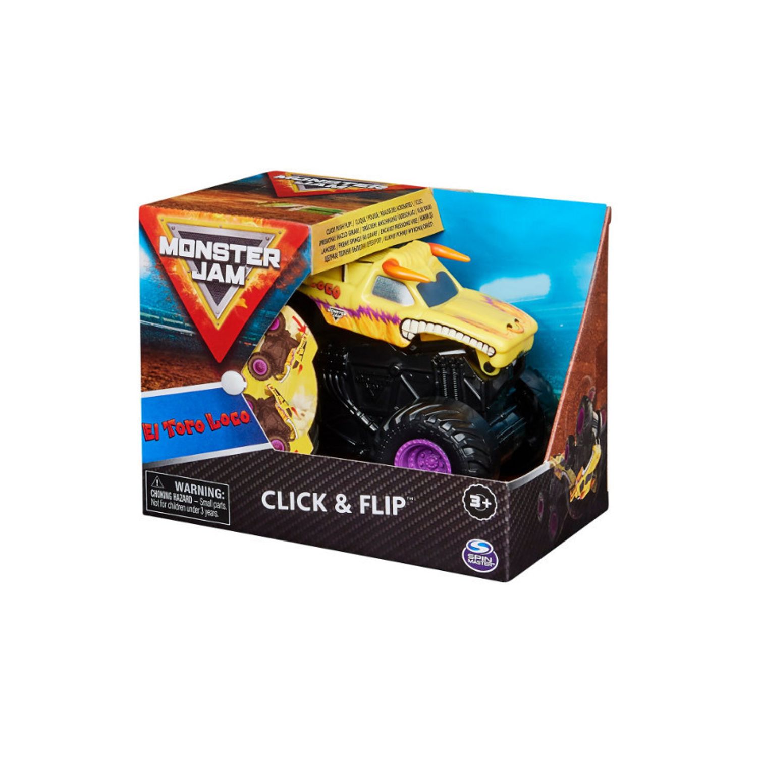 Masinuta Monster Jam Click Flip - El Toro Loco, 1:43 fotografia produsului View 7 L