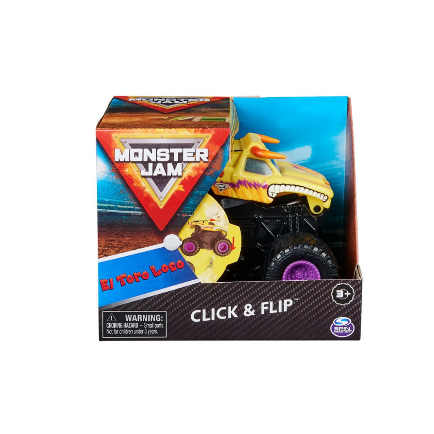 Masinuta Monster Jam Click Flip - El Toro Loco, 1:43 fotografia produsului View 8 L