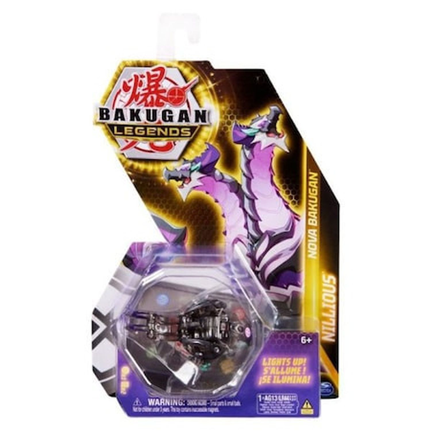 Figurina Bakugan Legends Nova Ball - Nillious, negru fotografia produsului