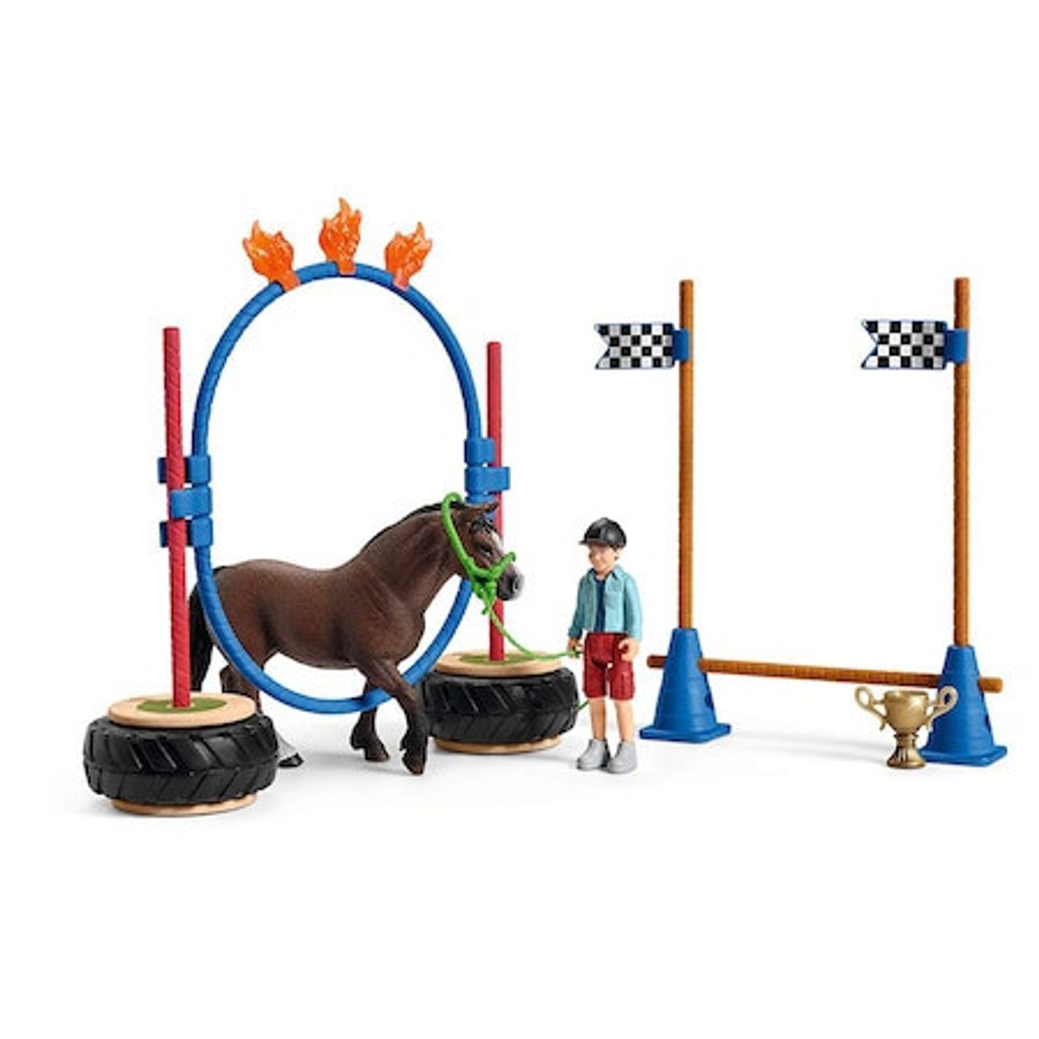 Set figurine Schleich, Cursa de agilitate a poneilor fotografia produsului