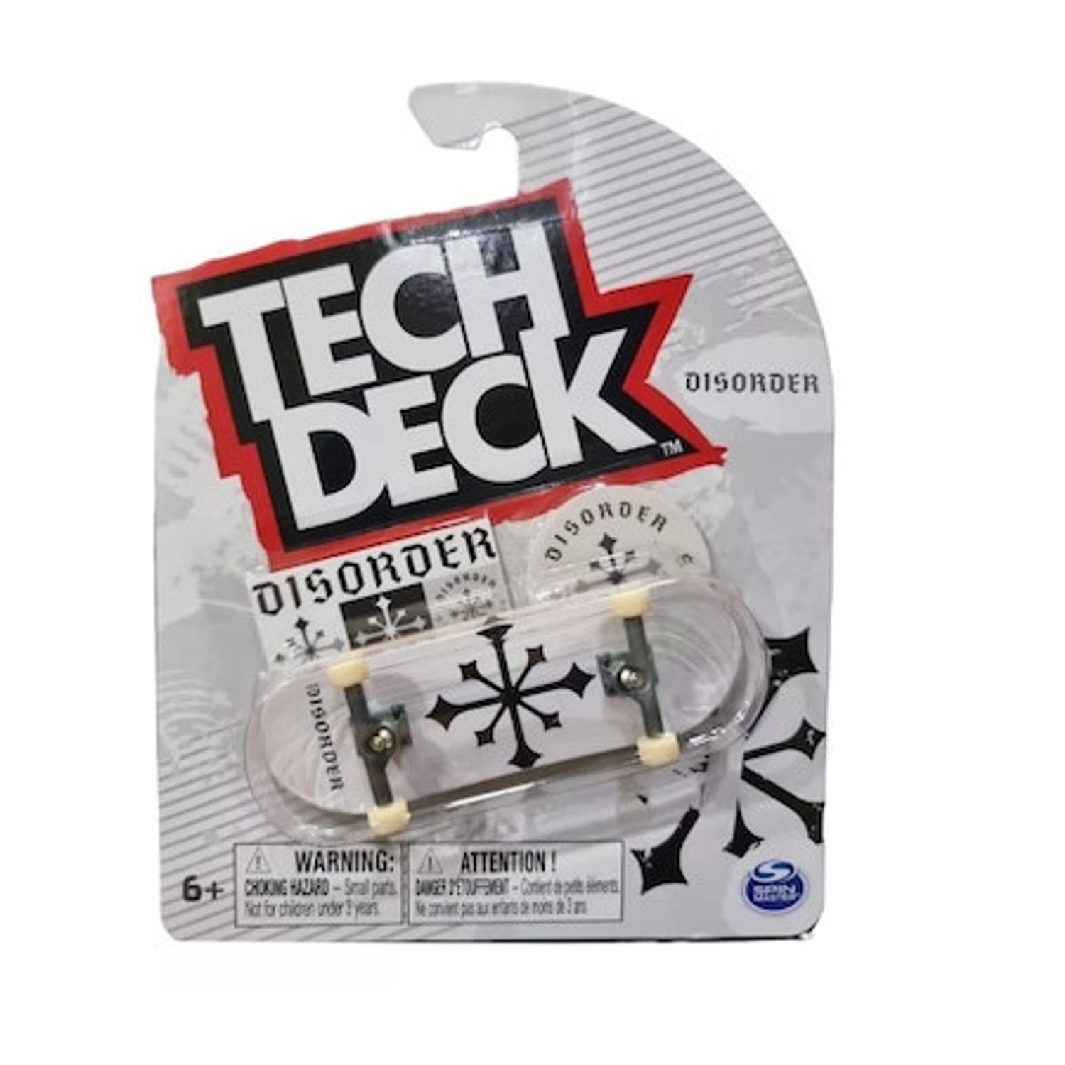 Mini placa skateboard Tech Deck Disorder, Alb, 9 cm fotografia produsului