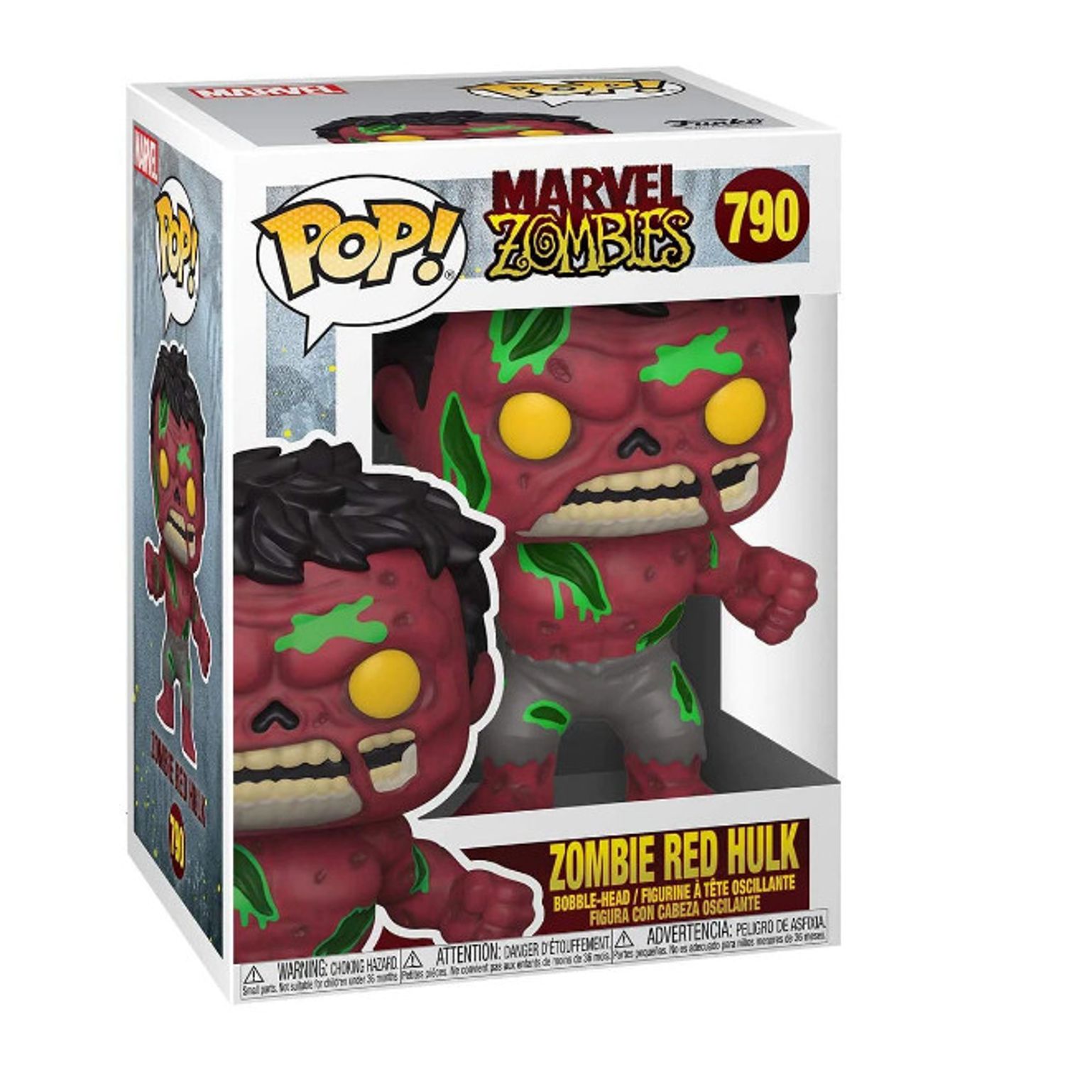 Figurina - Marvel Zombies - Red Hulk, Rosu, 9.5 cm fotografia produsului View 4 L