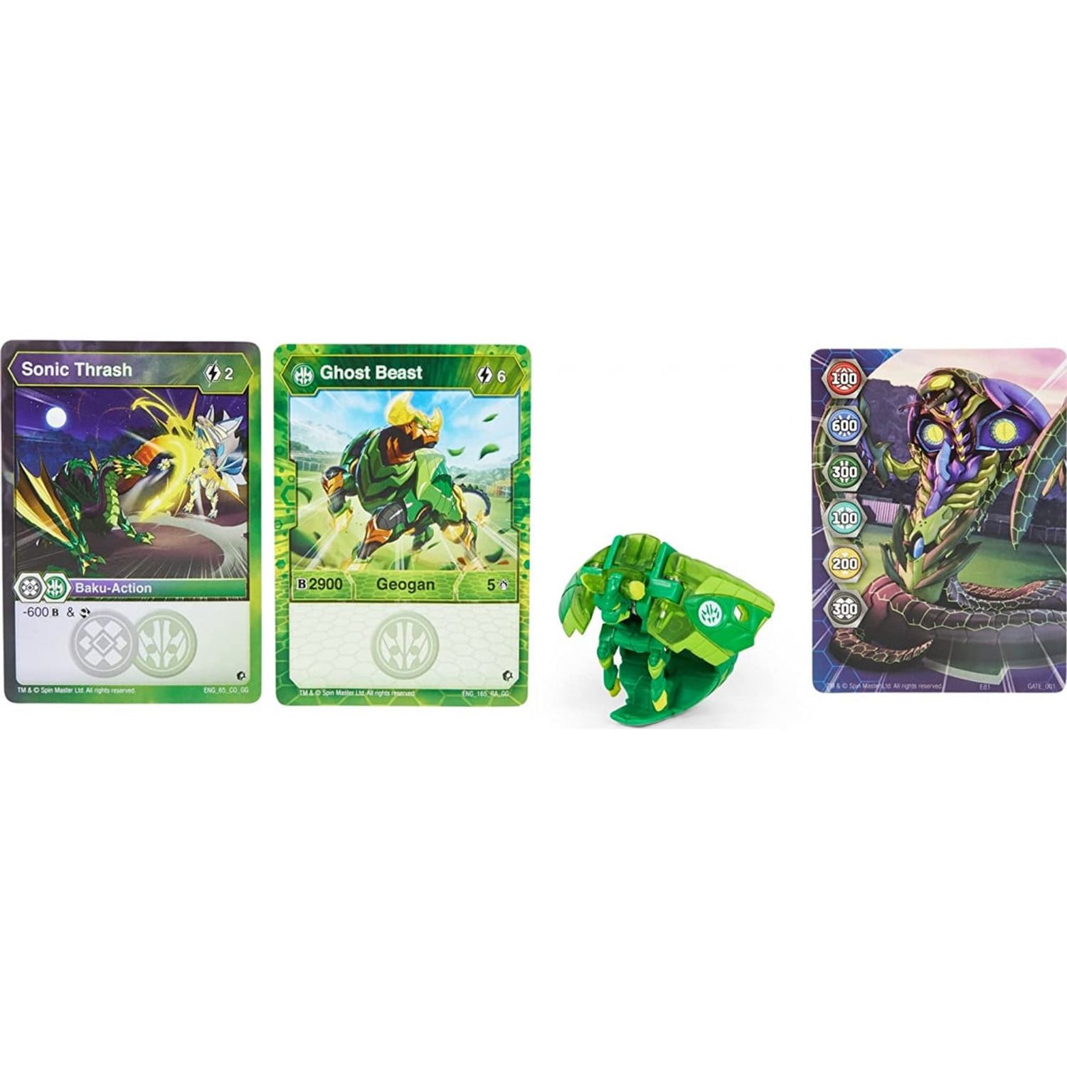 Figurina Bakugan Geogan Rising, Ghost Beast, Verde fotografia produsului View 4 L