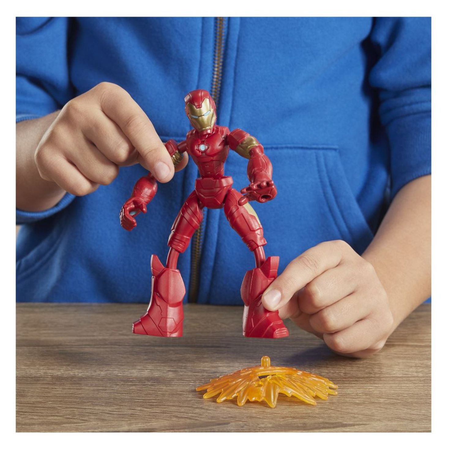 Figurina Bend and Flex Avengers - Iron Man, 15 cm fotografia produsului View 6 L