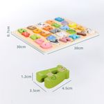 Puzzle din lemn Alfabet si Animale, multicolor fotografia produsului View 7 S