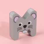 Puzzle din lemn Alfabet si Animale, multicolor fotografia produsului View 8 S