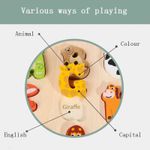 Puzzle din lemn Alfabet si Animale, multicolor fotografia produsului View 17 S