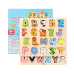 Puzzle din lemn Alfabet si Animale, multicolor fotografia produsului View 9 S
