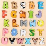 Puzzle din lemn Alfabet si Animale, multicolor fotografia produsului