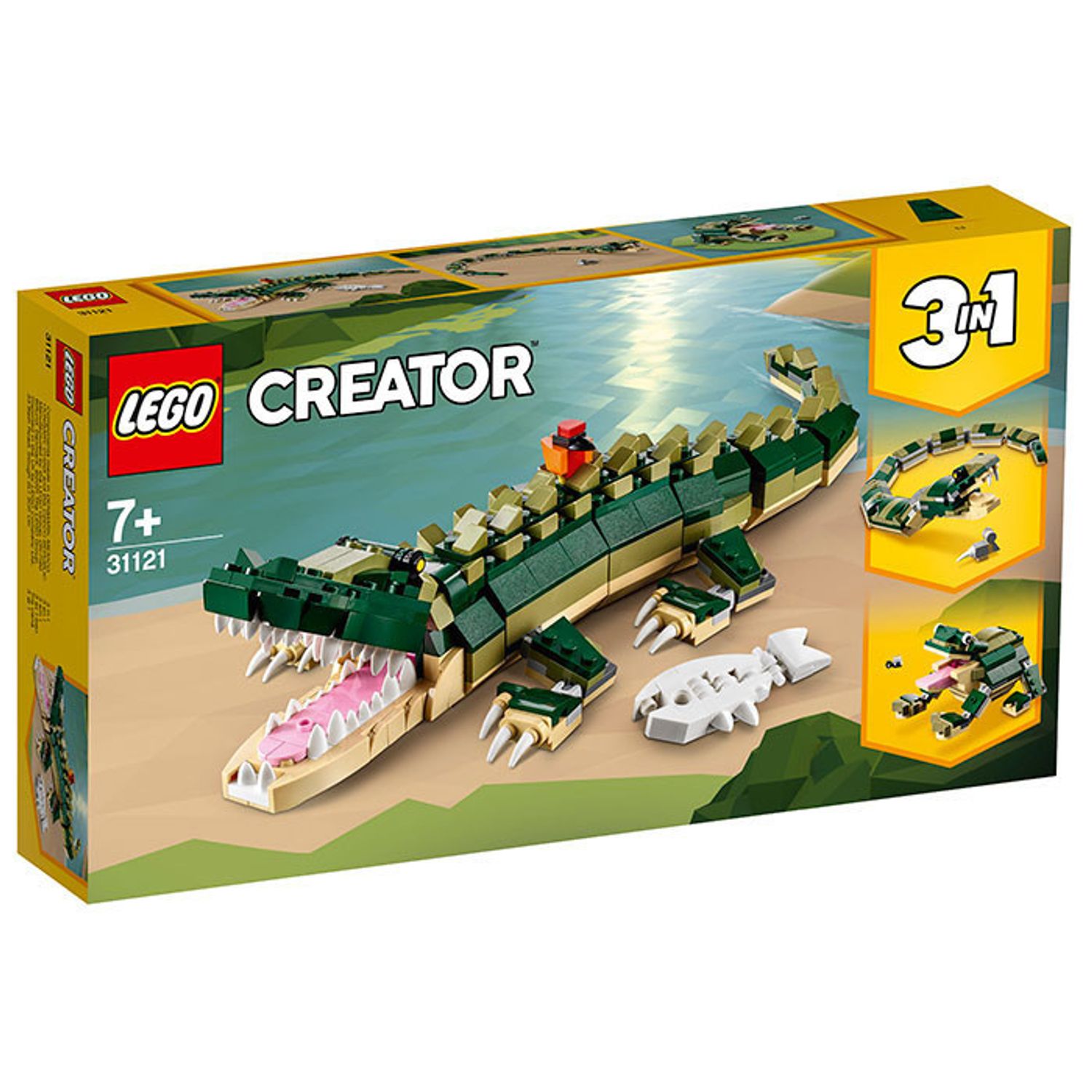 LEGO 31121 Creator 3 in 1 Crocodil, 454 piese fotografia produsului