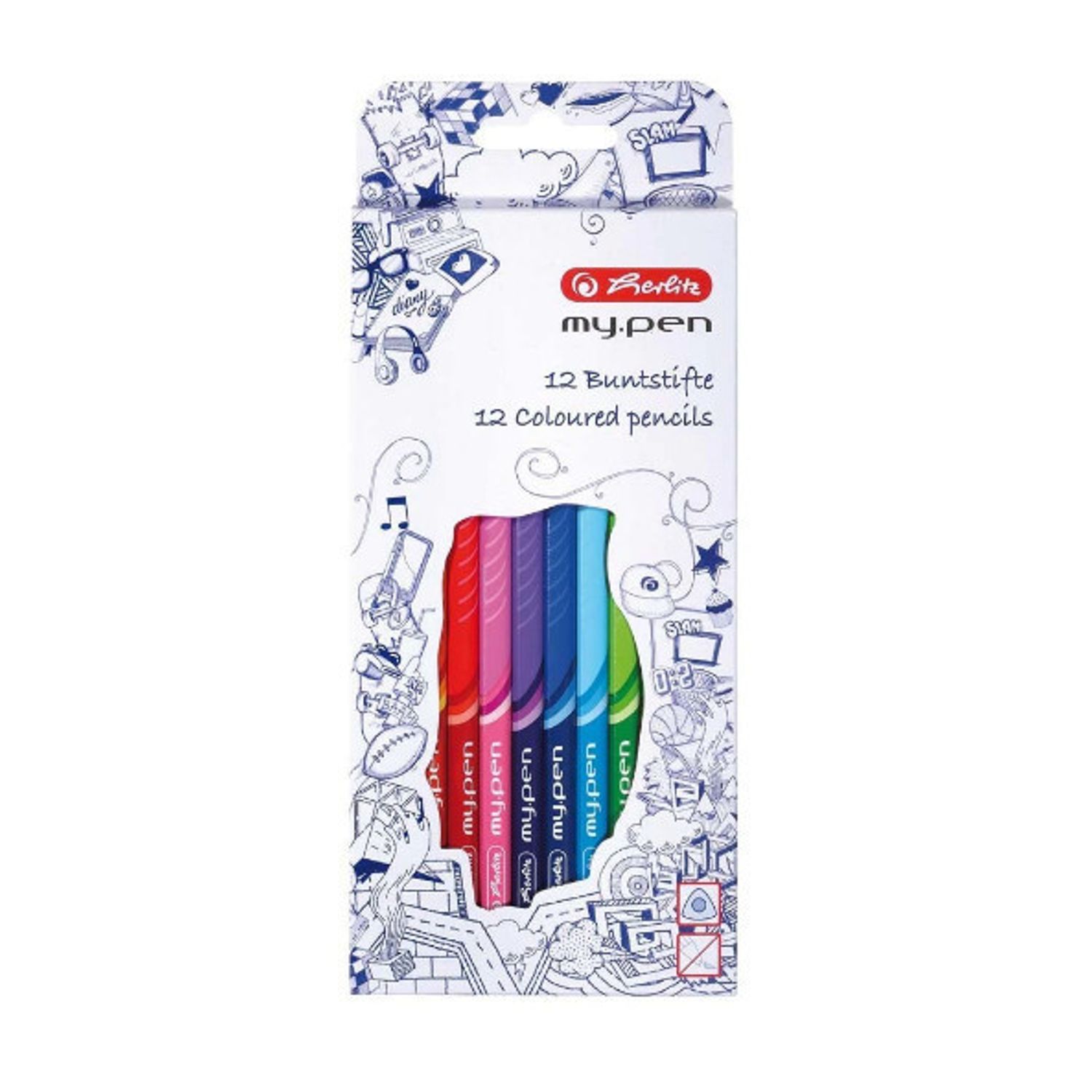Set creioane colorate Herlitz My Pen, 12 buc fotografia produsului