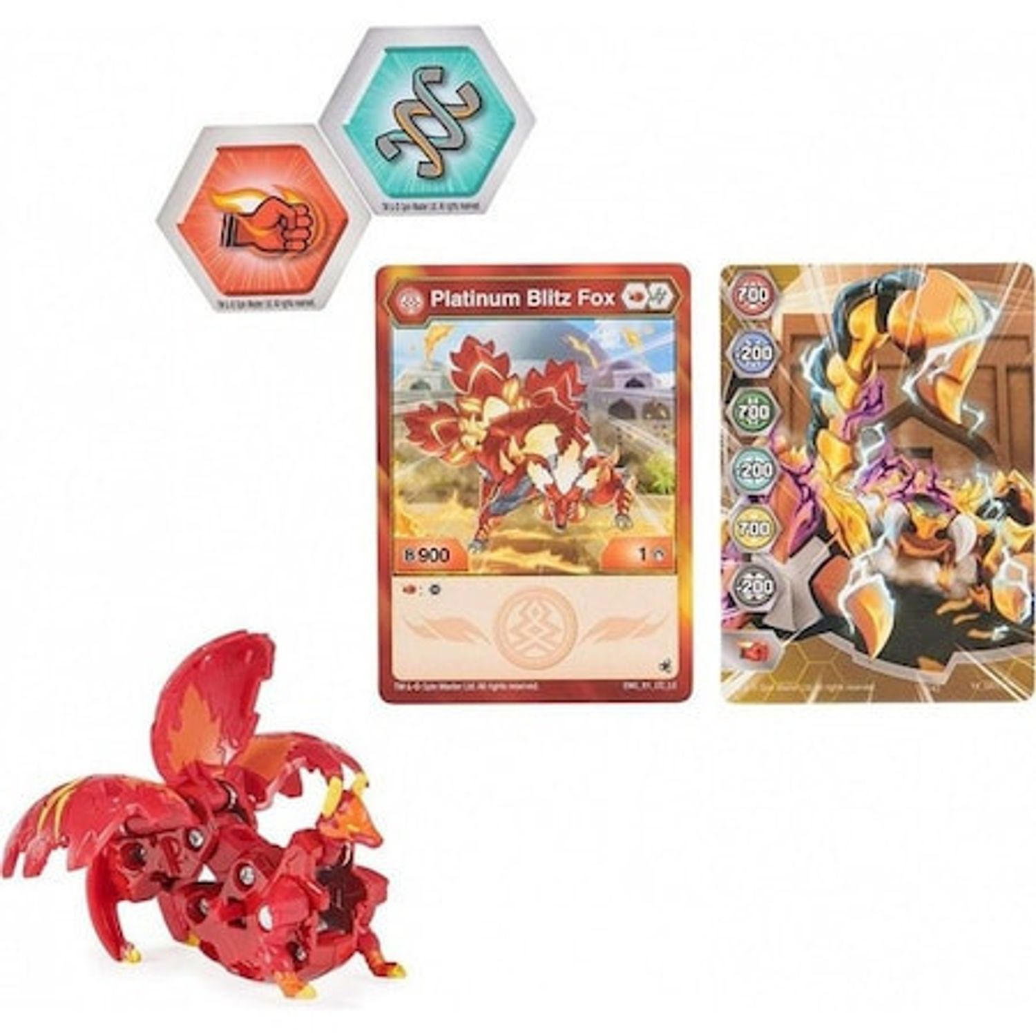 Figurina Metalica Bakugan Legends, Blitz Fox fotografia produsului View 3 L