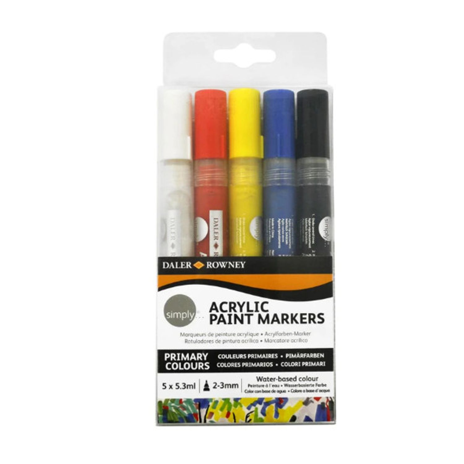Set 5 marker acrilic Simply Daler Rowney fotografia produsului View 2 L