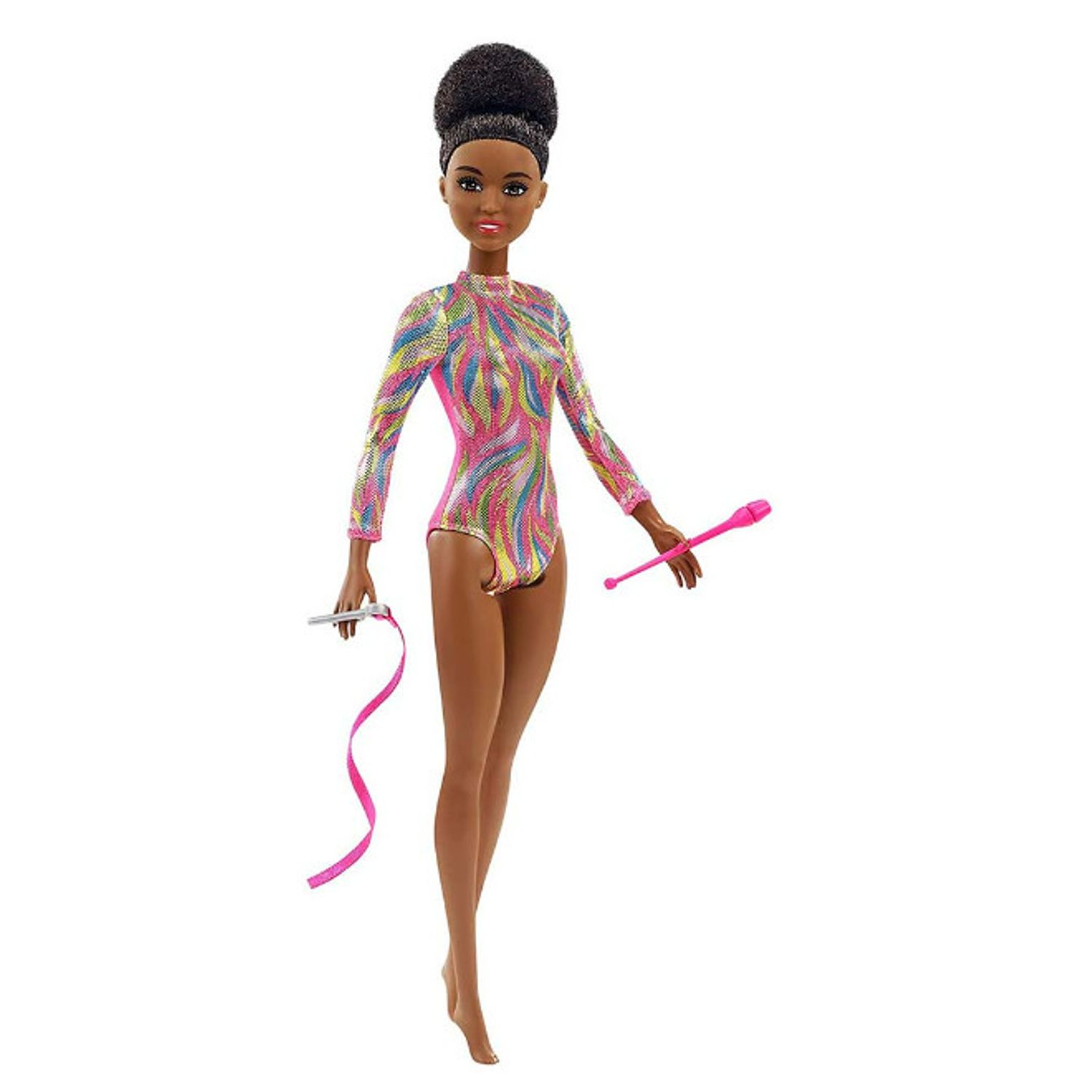 Papusa Barbie gimnasta, mulatra, 3 ani+ fotografia produsului View 3 L