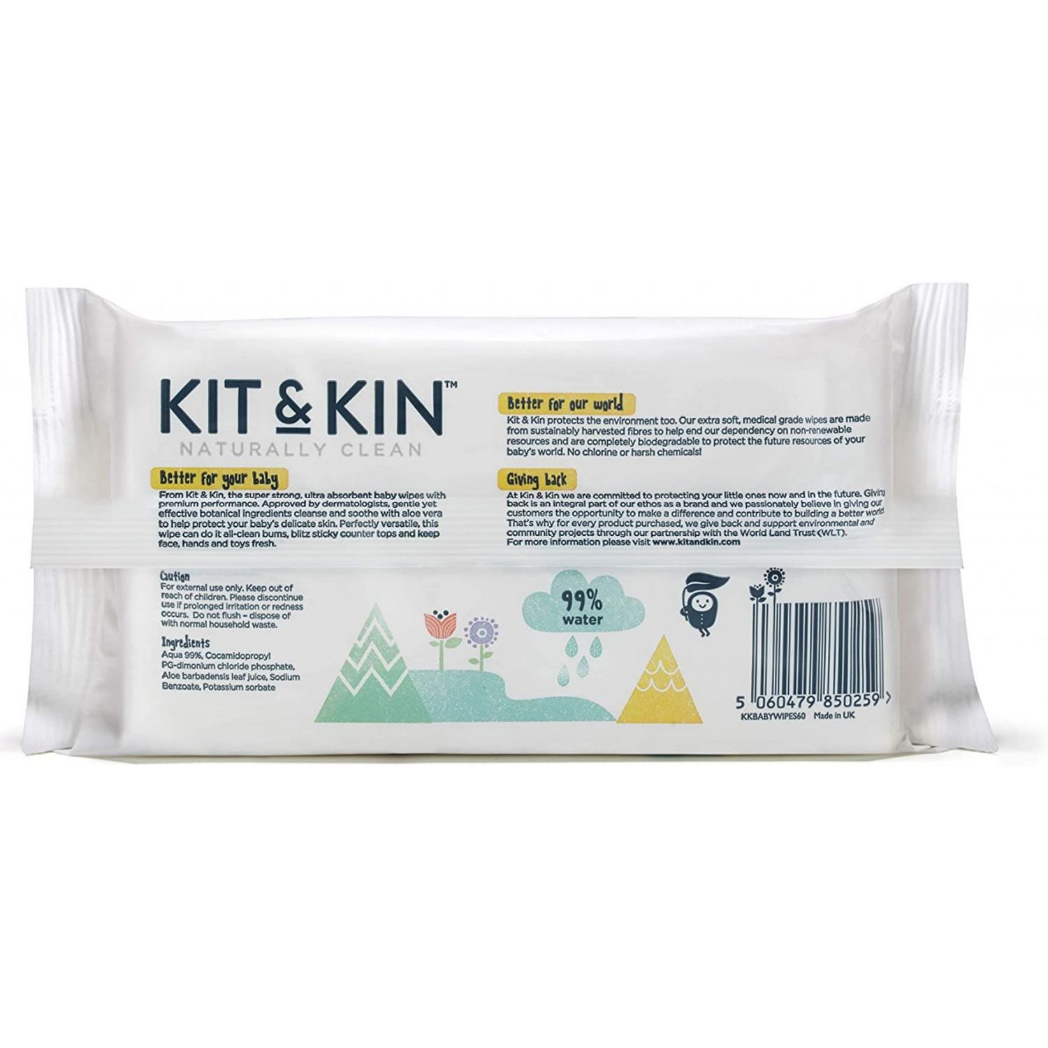 Servetele Umede Biodegradabile Kit&Kin fotografia produsului View 8 L