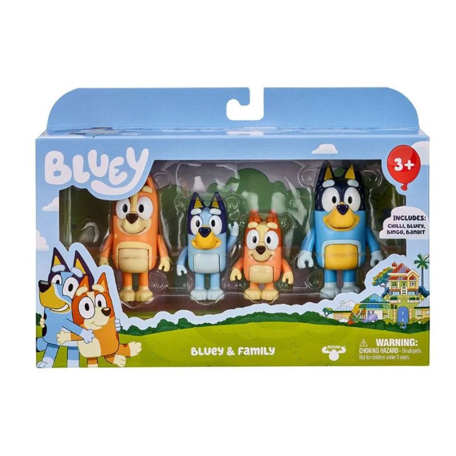 Set 4 figurine Bluey - Bluey & Family fotografia produsului