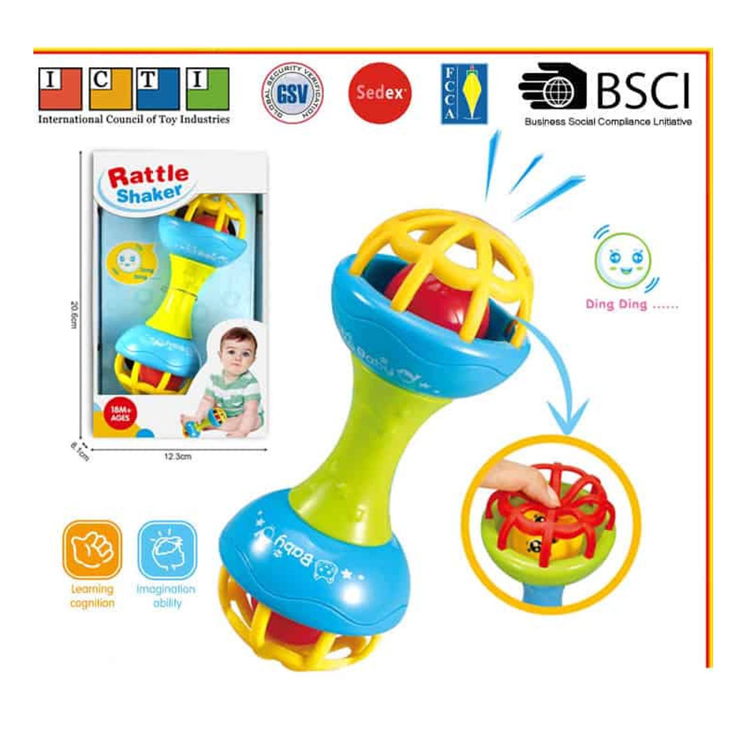Jucarie Zornaitoare bebe, Multicolor fotografia produsului View 7 L