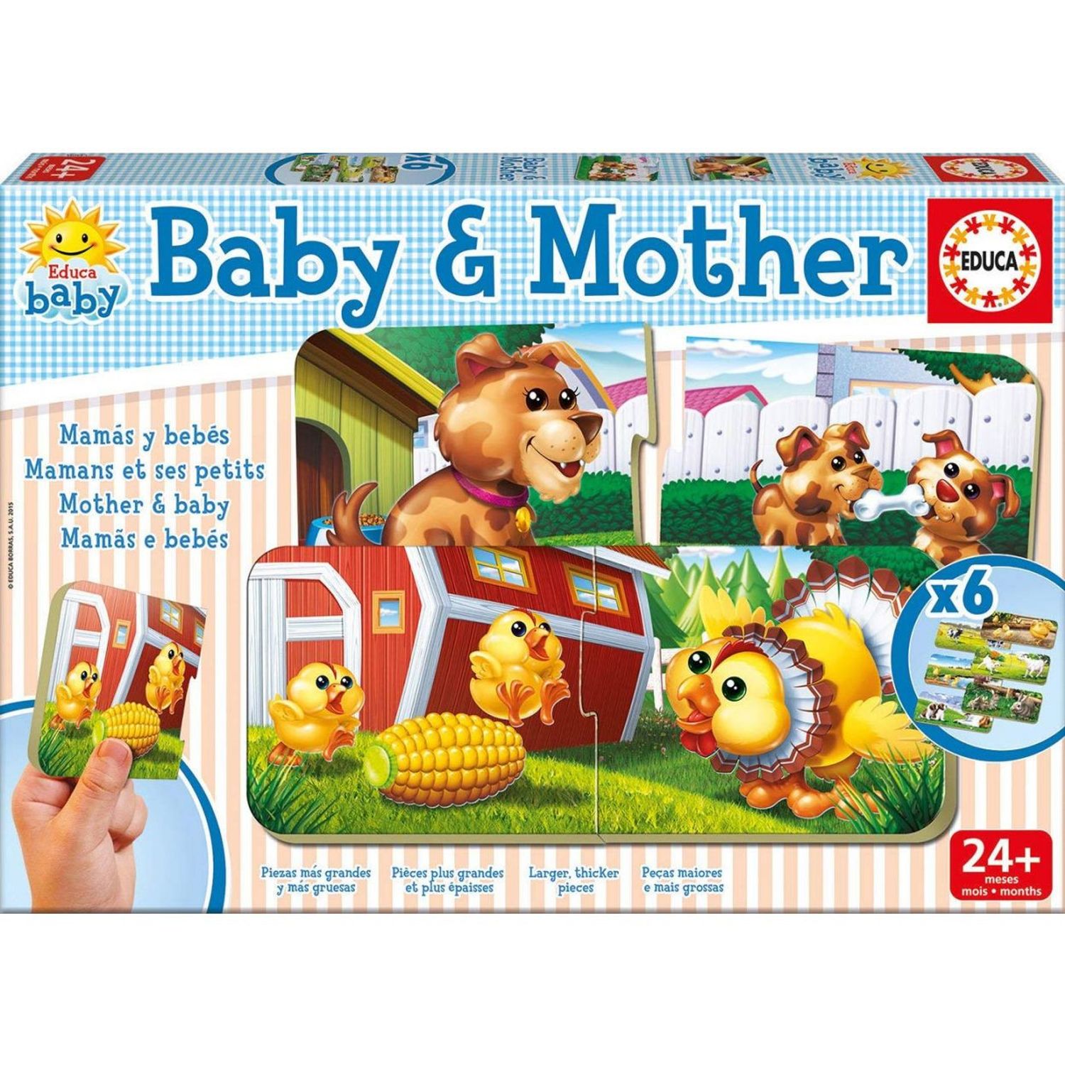 Set 6 Puzzle Baby & Mother 2 piese fotografia produsului View 2 L