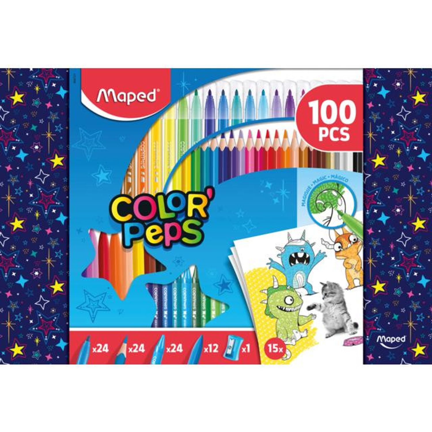 Set de colorat Maped, 100 piese fotografia produsului View 2 L